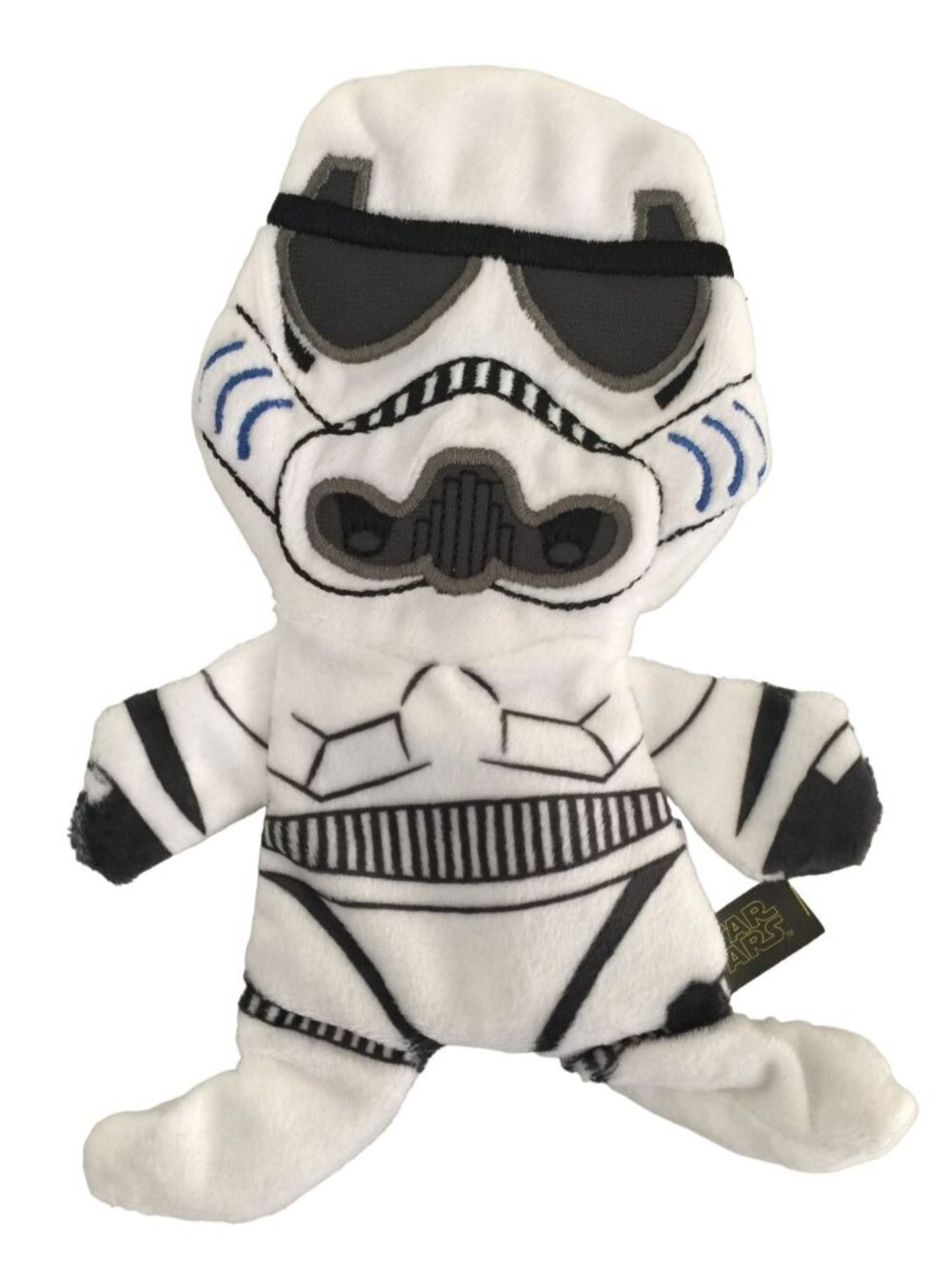 STAR WARS Stormtrooper Plush Flattie Crinkle Squeaker 8" Dog Toy